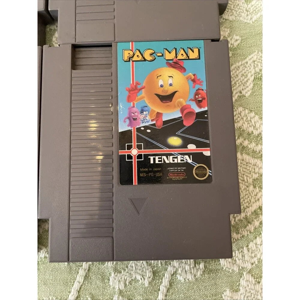 Nintendo NES Game Lot of 4 Pcs Mario Bros. PAC-MAN Tecmo Bowl Double Dribble